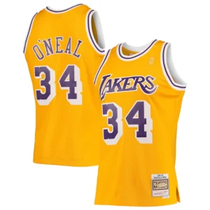 Shaquille O'Neal - Los Angeles Lakers - 1996/97 Hardwood Classics Swingman Jersey - Gold