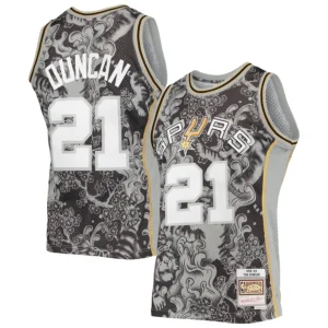 Tim Duncan - Black - San Antonio Spurs - Hardwood Classics - 1998/99 - Lunar New Year Swingman Jersey