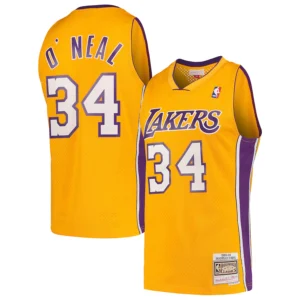 Shaquille O'Neal - Los Angeles Lakers - Hardwood Classics Swingman Jersey - Gold